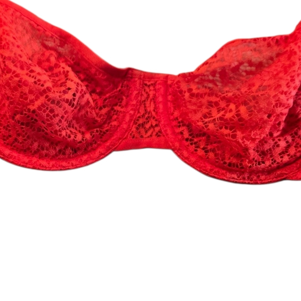 Red Lace Bra Size 34A